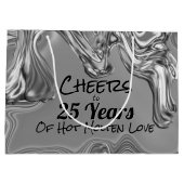Grand Sac Cadeau 25e anniversaire du Mariage d'argent (Dos)