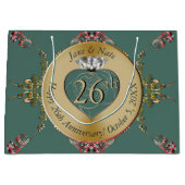 Grand Sac Cadeau 26e/Tout anniversaire de Mariage (Devant)