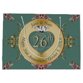 Grand Sac Cadeau 26e/Tout anniversaire de Mariage (Dos)