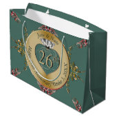 Grand Sac Cadeau 26e/Tout anniversaire de Mariage (Dos Angle)