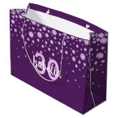 Grand Sac Cadeau 30e anniversaire de nom pourpre diamants (Dos Angle)