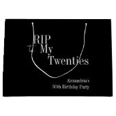 Grand Sac Cadeau 30e anniversaire RIP 20s Fête Favor (Devant)