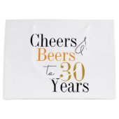 Grand Sac Cadeau 30e anniversaire Soeurs Bières minimal Fête Faveur (Devant)