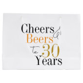 Grand Sac Cadeau 30e anniversaire Soeurs Bières minimal Fête Faveur (Dos)