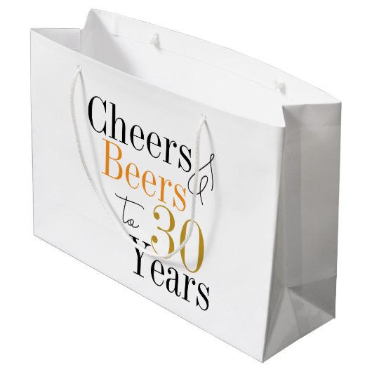 Grand Sac Cadeau 30e anniversaire Soeurs Bières minimal Fête Faveur (Dos Angle)