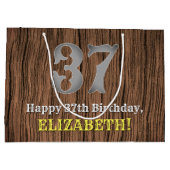 Grand Sac Cadeau 37e anniversaire : Pays inspiré par l'Ouest Look,  (Dos)