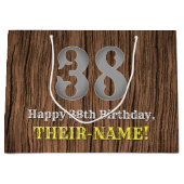 Grand Sac Cadeau 38e anniversaire : Pays inspiré par l'Ouest Look,  (Devant)