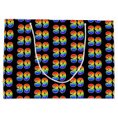 Grand Sac Cadeau 39e anniversaire : Fun Rainbow Event Numéro 39 Mot (Dos)