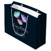 Grand Sac Cadeau 3 Joli Pastel Aquarelle Papillons Anniversaire (Dos Angle)