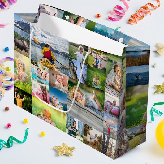 Grand Sac Cadeau 40 Collage photo horizontal