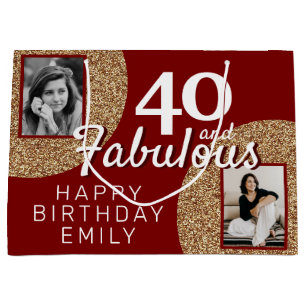 Grand Sac Cadeau 40 et Fabulous Gold Parties scintillant 2 Photo 40