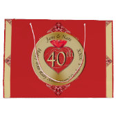 Grand Sac Cadeau 40e/15e Rouge rubis (Dos)