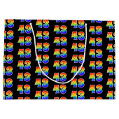 Grand Sac Cadeau 43e anniversaire : Fun Rainbow Event Numéro 43 Mot (Dos)