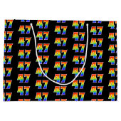 Grand Sac Cadeau 47e anniversaire : Fun Rainbow Event Numéro 47 Mot (Dos)