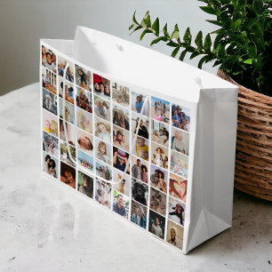 Grand Sac Cadeau 48 Photo Collage Modèle Faites votre propre plaisi