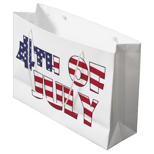 Grand Sac Cadeau 4 juillet (Devant Angle)