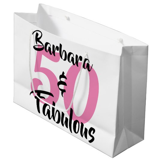 Grand Sac Cadeau 50 Ans Et Fabuleuse Fete D Anniversaire Personnali Zazzle Be