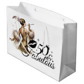 Grand Sac Cadeau 50 Et Fabuleux (Dos Angle)