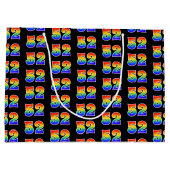 Grand Sac Cadeau 52e anniversaire : Fun Rainbow Event Numéro 52 Mot (Dos)