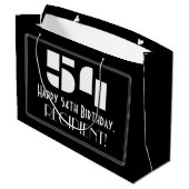 Grand Sac Cadeau 54e anniversaire ~ Art Déco Inspiré Look "54" + No (Dos Angle)