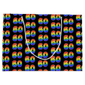 Grand Sac Cadeau 60e anniversaire : Fun Rainbow Numéro d'événement  (Dos)