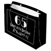 Grand Sac Cadeau 65e anniversaire : Art Déco Style inspiré "65", No