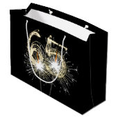 Grand Sac Cadeau 65e anniversaire Sparklers en noir (Dos Angle)