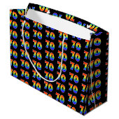 Grand Sac Cadeau 70e anniversaire : Fun Rainbow Numéro d'événement  (Dos Angle)