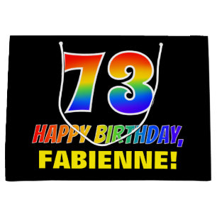 Grand Sac Cadeau 73e anniversaire : audacieux, amusant, simple, arc