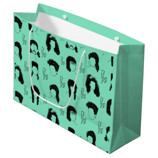 Grand Sac Cadeau 80s Coiffures (Devant Angle)