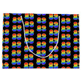 Grand Sac Cadeau 83e anniversaire : Fun Rainbow Event Numéro 83 Mot (Dos)