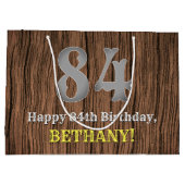 Grand Sac Cadeau 84e anniversaire : Pays inspiré par l'Ouest Look,  (Dos)