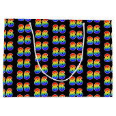 Grand Sac Cadeau 86e anniversaire : Fun Rainbow Numéro d'événement  (Dos)