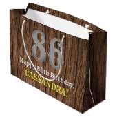 Grand Sac Cadeau 86e anniversaire : Pays inspiré par l'Ouest Look, (Dos Angle)