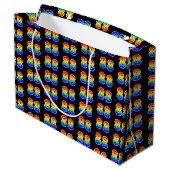 Grand Sac Cadeau 88e anniversaire : Fun Rainbow Numéro d'événement  (Dos Angle)