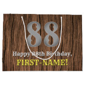 Grand Sac Cadeau 88e anniversaire : Pays inspiré par l'Ouest Look, (Dos)