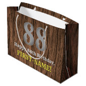 Grand Sac Cadeau 88e anniversaire : Pays inspiré par l'Ouest Look, (Dos Angle)