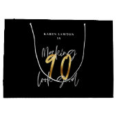 Grand Sac Cadeau 90 ans d'or (Dos)