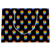 Grand Sac Cadeau 9e anniversaire : Fun Rainbow Event Numéro 9 Motif (Devant)