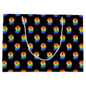 Grand Sac Cadeau 9e anniversaire : Fun Rainbow Event Numéro 9 Motif (Dos)