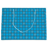 Grand Sac Cadeau à damiers motif 01 w Lblue BG (Devant)