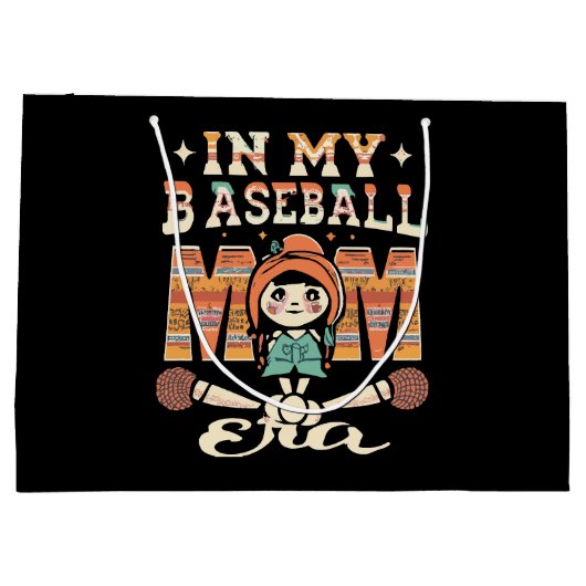 Grand Sac Cadeau À l'ère de ma mère de baseball (Dos)