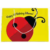 Grand Sac Cadeau Ă?re fête d'anniversaire de Madame Bug Cute (Devant)