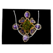 Grand Sac Cadeau Aaméthyste de gemmes violets Diamants Emeralds bij (Dos)