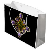 Grand Sac Cadeau Aaméthyste de gemmes violets Diamants Emeralds bij (Dos Angle)