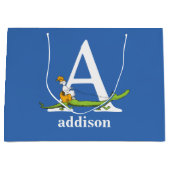 Grand Sac Cadeau ABC du Dr Seuss : Lettre A - Blanc | Ajouter Votre (Devant)