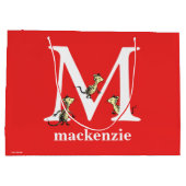 Grand Sac Cadeau ABC du Dr Seuss : Lettre M - Blanc | Ajouter Votre (Dos)