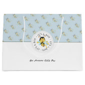 Grand Sac Cadeau Abee Bébé Garçon génial | Monogramme personnalisé (Devant)