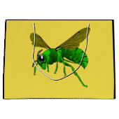 Grand Sac Cadeau Abeille de guêpe verte et citron vert (Devant)