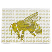 Grand Sac Cadeau Abeille d'impression typographique (Devant)